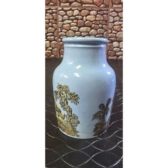 Prattware Blue Boar Hunt Scene Meat Paste Jar - Picture 5 of 12